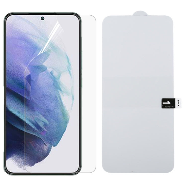 Full screen protector for Samsung Galaxy S22+ 5G, showcasing its explosion-proof and high-definition features.